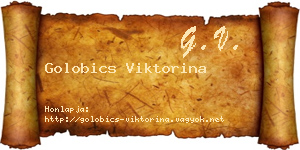 Golobics Viktorina névjegykártya